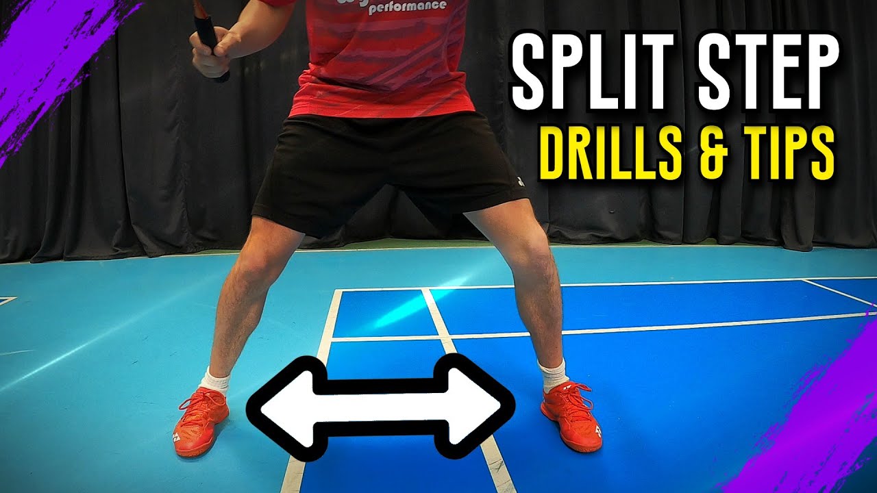 Tennis split step footwork drill