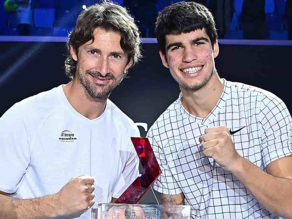 Carlos Alcaraz com treinador Juan Carlos Ferrero