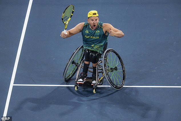 Dylan Alcott vencendo ouro nas Paralimpíadas de Tóquio