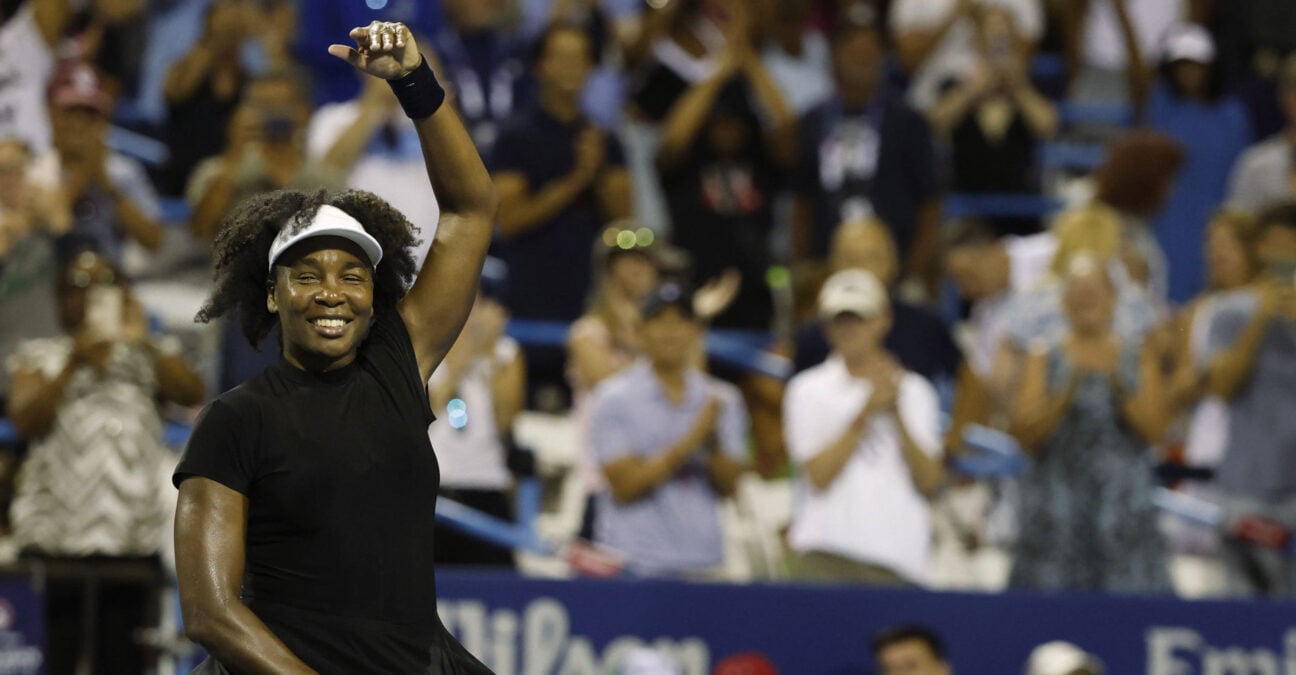 Venus Williams em ação no Washington Open 2025 aos 45 anos