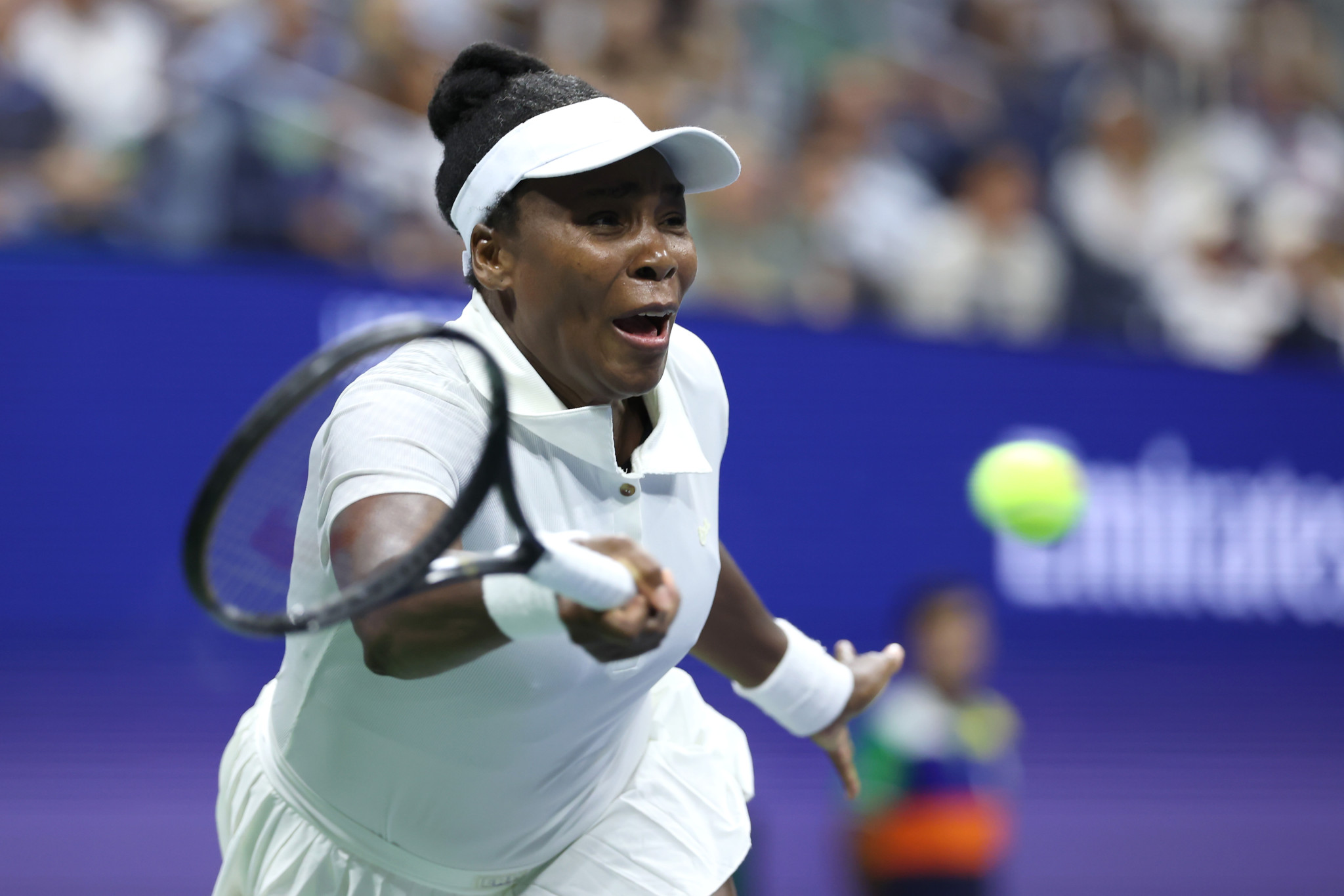 Venus Williams in action on court 2025
