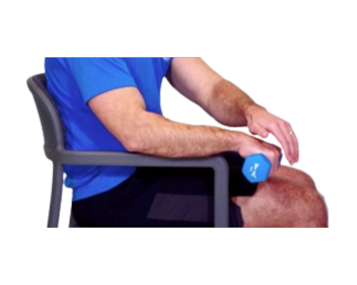 Eccentric wrist extension exercise for tennis elbow prevention