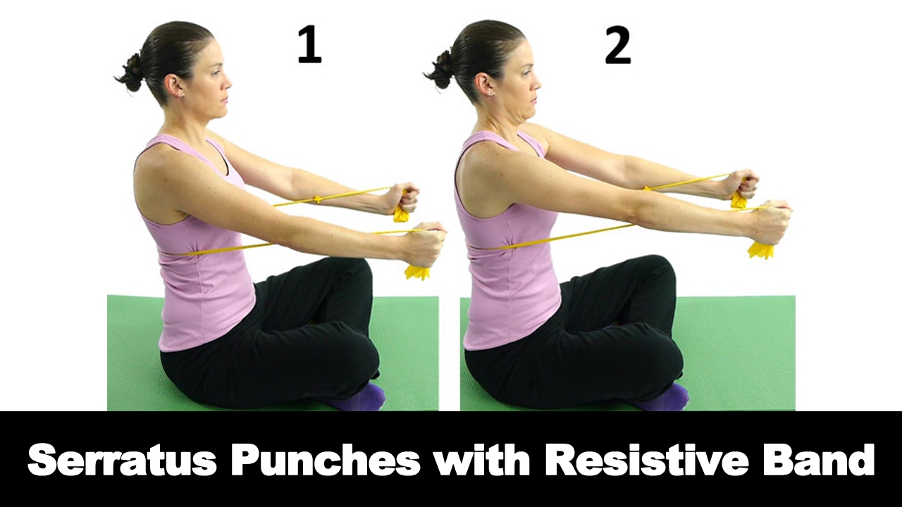 Serratus punches exercise for scapular rehabilitation